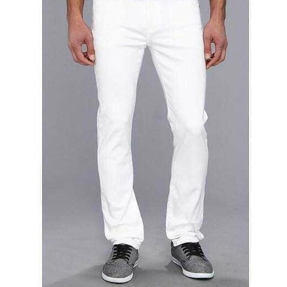 NEW MENS BIG STAR UNION REGULAR STRAIGHT WHITE JEANS SHORT RINGSPUN SIZE 38